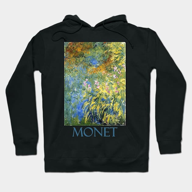 Irises by the Pond by Claude Monet Hoodie by Naves